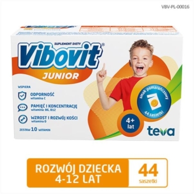 Vibovit Junior o smaku pomarańczowym 44 saszetki
