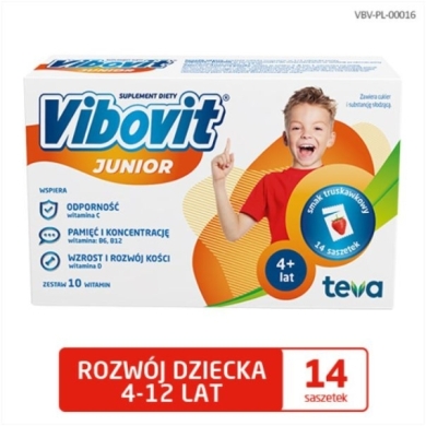 Vibovit Junior o smaku truskawkowym 14 saszetek