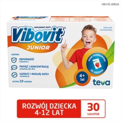 Vibovit Junior truskawkowy 30 saszetek