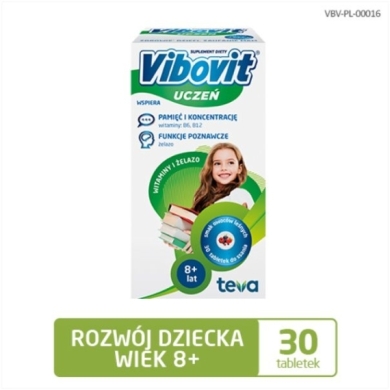Vibovit Uczeń Witaminy + Żelazo 30 tabletek