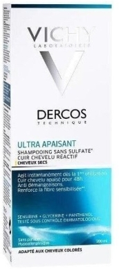 Vichy Dercos Szampon ultrakojący włosy suche 200 ml