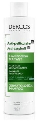 Vichy Dercos szampon przeciwłupieżowy DS włosy normalne i przetłuszczające 200 ml