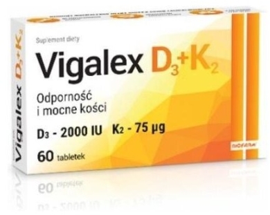 Vigalex D3 + K2 60 tabletek