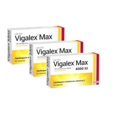 Vigalex Max 4000 I.U. 60 tabletek Zestaw: 3x60 tabletek