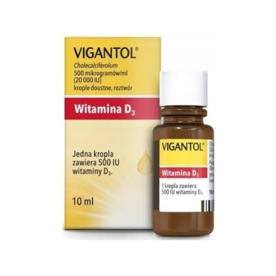 Vigantol 20 000 IU krople doustne Zestaw: 2x10 ml 