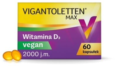 Vigantoletten Max Vegan witamina D 60 kapsułek