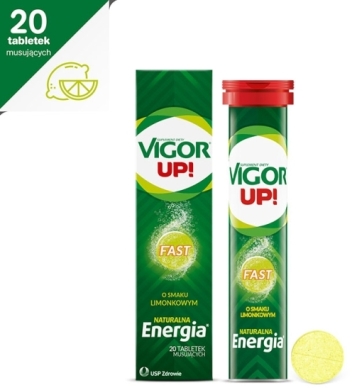 Vigor UP! Fast o smaku limonkowym 20 tabletek musujących