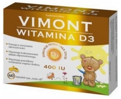 Vimont WItamina D3 400 IU 60 kapsułek twist-off