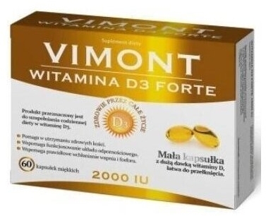 Vimont Witamina D3 Forte 2000 IU kapsułki miękkie 60 sztuk