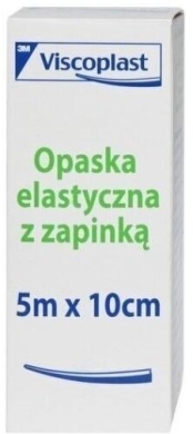Viscoplast Opaska elastyczna z zapinką 5 m x 10 cm 1 sztuka