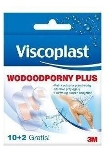 Viscoplast Plastry WODOODPORNE PLUS 10+2 sztuki