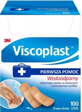 Viscoplast Plastry Wodoodporne 2mm x 25mm 100 szt