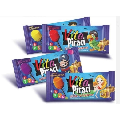 Vita Piraci lizak witaminowy 1 sztuka Wielopak x4