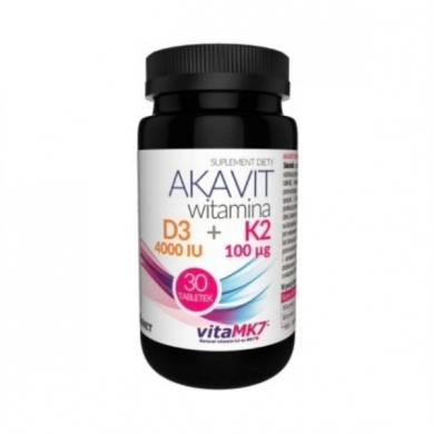 Vitadiet Akavit Witamina D3 4000 IU + K2 100 uq 30 tabletek