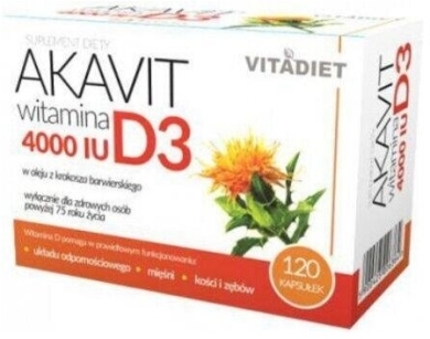 Vitadiet Akavit witamina D3 4000 IU 120 kapsułek