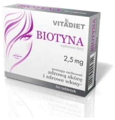 Vitadiet Biotyna 2,5 mg 60 tabletek