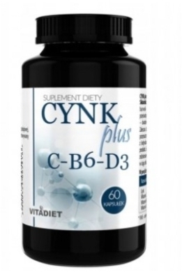 Vitadiet Cynk plus C - B6 - D3 60 kapsułek
