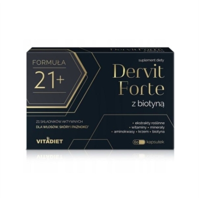 Vitadiet Dervit forte z biotyną 60 kapsułek