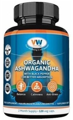 VitaminWay Organic Ashwagandha 120 kapsułek