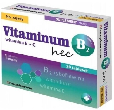 Vitaminum B2 + E i C Hec Na Zajady 30 tabletek