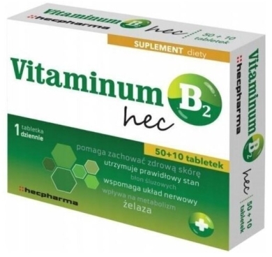 Vitaminum B2 Hec na zajady 60 tabletek