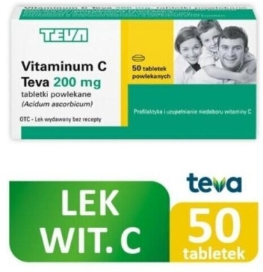 Vitaminum C Teva 200 mg 50 tabletek