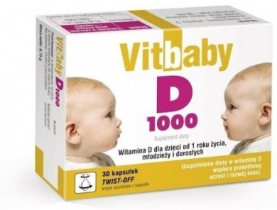 Vitbaby D 1000 30 kapsułek twist-off