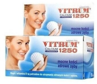 Vitrum Calcium 1250 + Vitaminum D3 120 tabletek