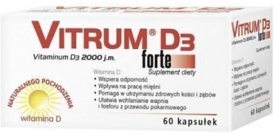 Vitrum D3 Forte 2000 j.m. (Takeda) 60 kapsułek