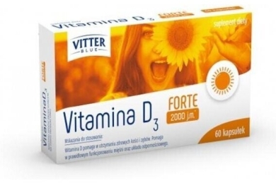 Vitter Blue Vitamina D3 Forte 2000jm 60 kapsułek