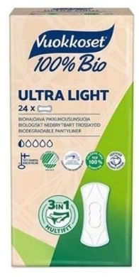 Vuokkoset BIO Wkładki Ultra Light 24 sztuki