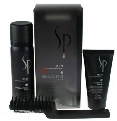 WELLA SP MEN Gradual Tone Black odsiwiacz zestaw 60+30ml