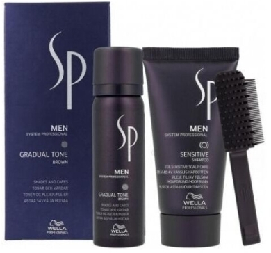 WELLA SP MEN Gradual Tone Brown odsiwiacz zestaw 60+30ml