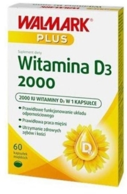 Walmark Plus Witamina D3 2000 60 kapsułek