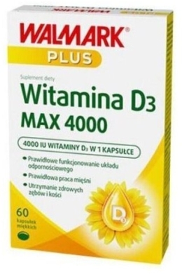 Walmark Plus Witamina D3 MAX 4000 60 kapsułek