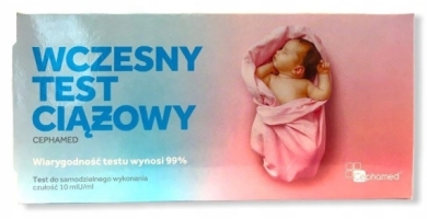 Wczesny test ciążowy Cephamed płytkowy 1 sztuk