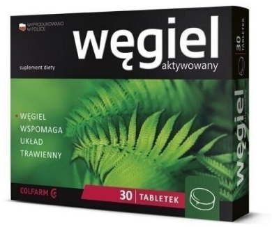 Węgiel aktywowany 30 tabletek