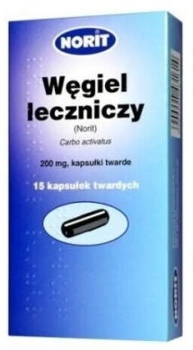 Węgiel leczniczy Norit kaps.twarde 0,2g 15