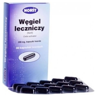 Węgiel leczniczy Norit kaps.twarde 0,2g 30