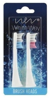 White Way WW-Sonic Końcówki do szczoteczki białe 2 szt