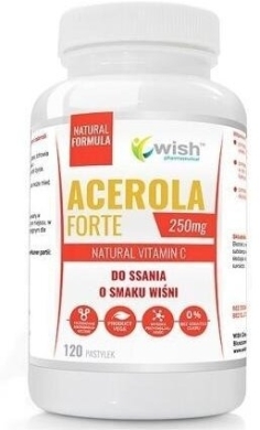 Wish Acerola Forte 250 mg do ssania 120 pastylek