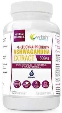 Wish Ashwaganda Ekstrakt 500 mg 120 kapsułek
