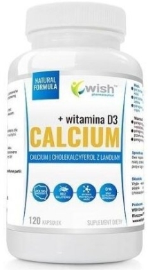 Wish Calcium 1000 mg+ Witamina D3 120 kapsułek