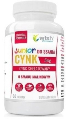 Wish Cynk Junior 5mg do ssania 60 tabletek