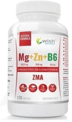 Wish Magnez + cynk + witamina  B6 120 tabletek