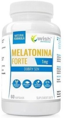 Wish Melatonina Forte 1 mg 60 kapsułek