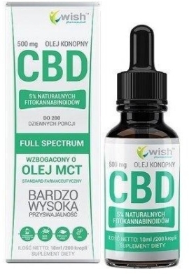 Wish Olej Konopny CBD 5% 10 ml