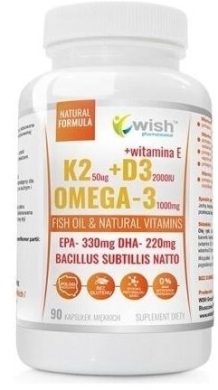 Wish Omega-3+ K2+ D3 90 kapsułek