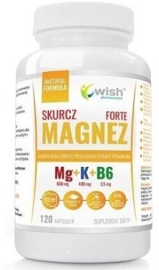 Wish Wegański Magnez + Potas + Witamina B6 Forte 120 kapsułek
