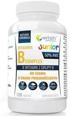 Wish Witamina B Complex Junior 120 tabletek do ssania